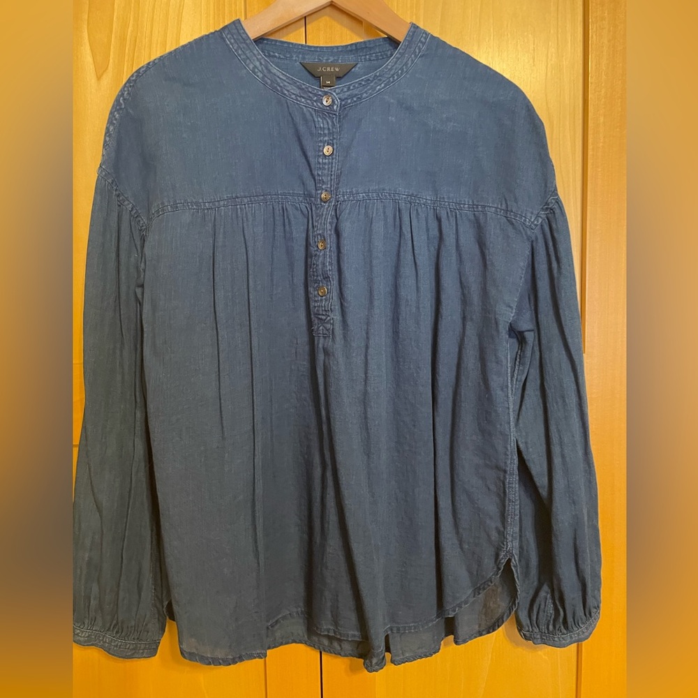 J. Crew Indigo Denim Shirt (summer) lightweight